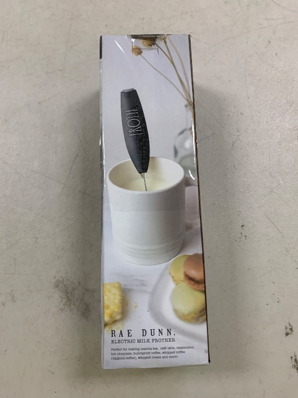 Photo 1 of Rae Dunn Handheld Electric Milk Frother - Drink Mixer, Coffee Frother, Hand Blender, Frappe Maker, Latte Maker Milk Foamer (Black)