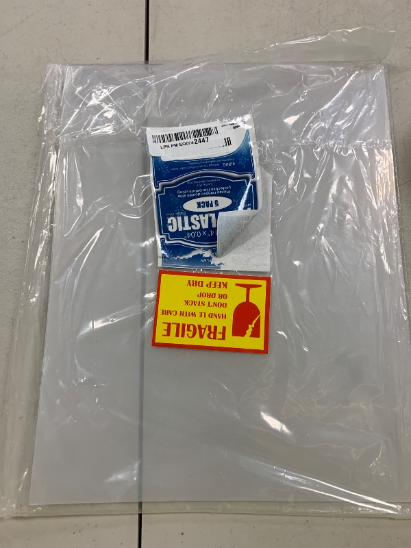 Photo 1 of (5 Pack) PET Sheet Panels - 11" x 14" x 0.04" Clear Acrylic Sheet-Quality Shatterproof, Lightweight, and Affordable Glass Alternative Perfect for Poster Frames, Counter Barriers, and Pet Barriers