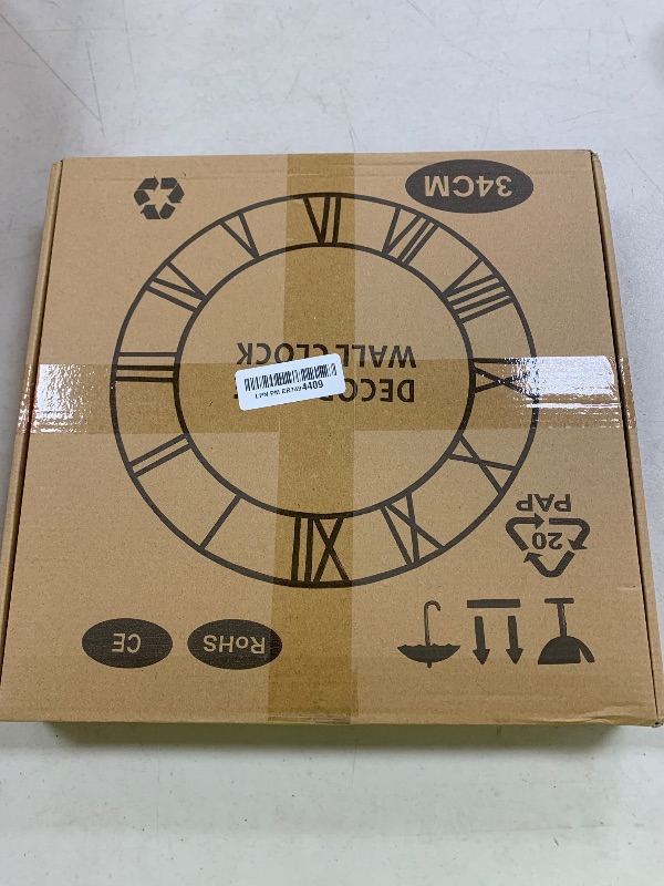 Photo 1 of LEIKE Large Wall Clocks,Silent,Non Ticking,Battery Operated Small Vintage Round Modern Metal Wall Clock for Living Room, Bedroom,Kitchen,Farmhouse,Office Decor-13.5 Inch(Black-Arabic Number)