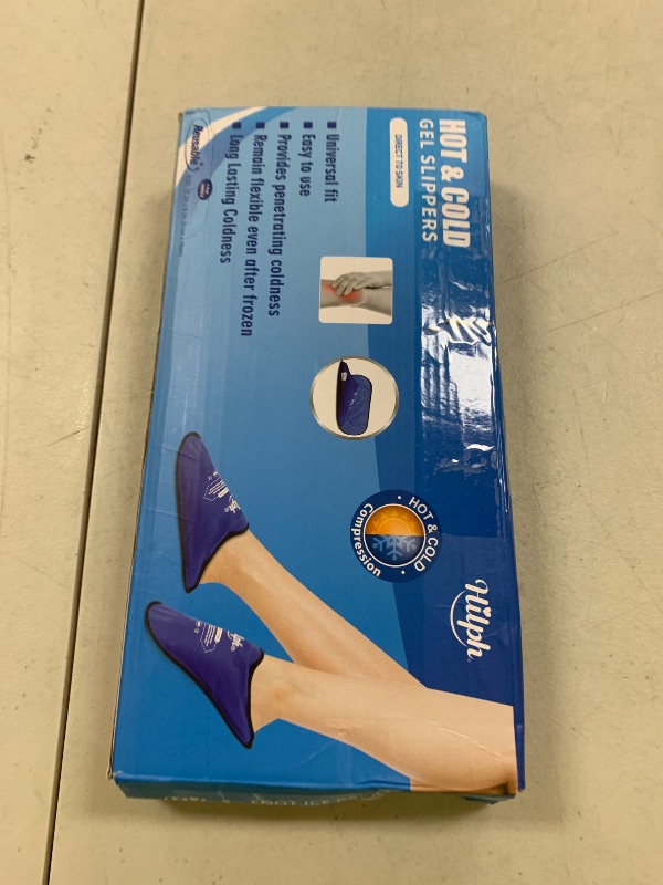 Photo 1 of Hilph Foot Ice Pack Slippers for Plantar Fasciitis & Bunion 2 Packs, HSA or FSA Eligible Reusable Hot Cold Packs Gel Ice Slipper for Foot & Toes Pain, Gout, Foot Surgery, Neuropathy, Swollen (Blue)