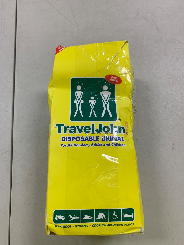 Photo 1 of TravelJohn Disposable Urinal for All Genders, Adults, and Children (18 Pack) Designed for Emergencies, Travel, Camping, Car Rides, and more (TJ1A-C)