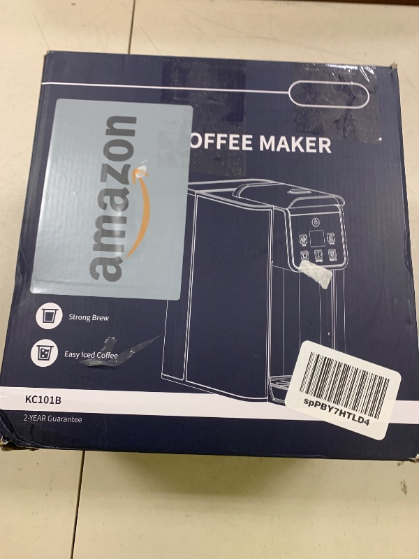 Photo 1 of KIDISLE Hot & Iced Coffee Maker with Bold Setting, Single Serve Coffee Maker for K Cup and Grounds, 6-14 Oz Brew Sizes, 50 Oz Removable Water Tank, One Cup Coffee Machine with Reusable Filter, Black