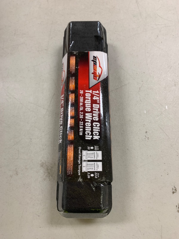 Photo 1 of EPAuto 1/4-Inch Drive Click Torque Wrench (20-200 in.-lb. / 2.26 ~ 22.6 Nm)