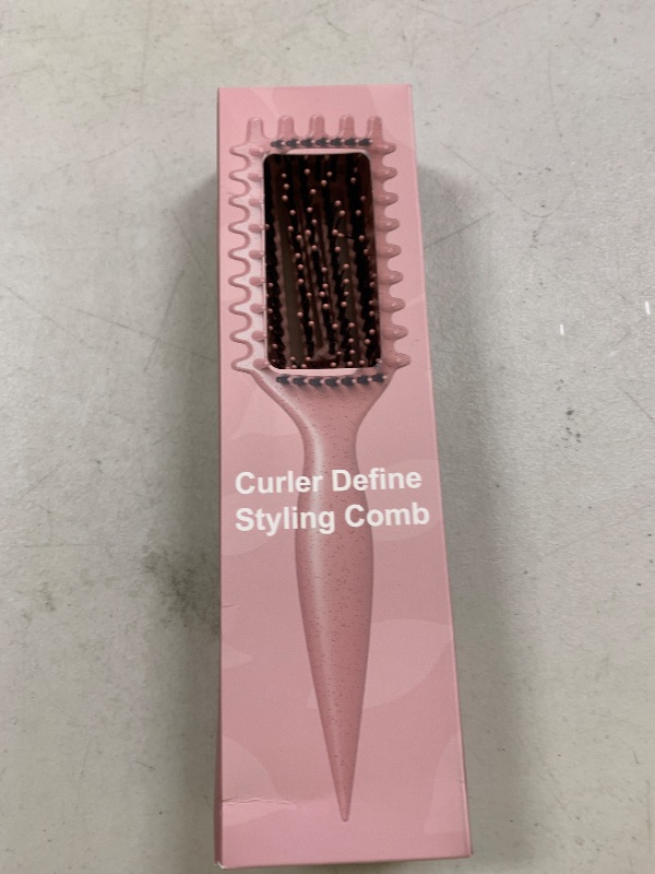 Photo 1 of Curly Hair Brush Candybrush Curl Defining Brush for Detangling Shaping and Defining Curls for Women, Men, Wet & Dry Hair (Matte Pink)