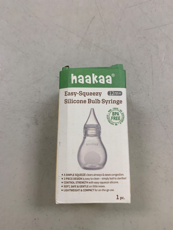 Photo 1 of Haakaa Silicone Baby Nasal Aspirator | Nose Bulb Syringe | Easy-Squeezy Baby Nose Cleaner, Newborn Infant &Toddler - BPA Free Silicone