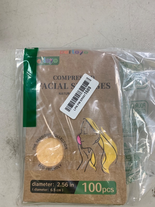 Photo 1 of 100-Count Compressed Facial Sponges, Natural Cosmetic Spa Sponges for Facial Cleansing, Exfoliating Mask, Makeup Remover, Travel Face Sponges - Yellow