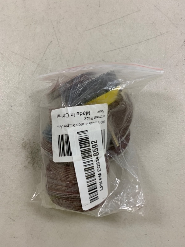 Photo 1 of 100 Pieces 2 Inch Sanding Discs, 80-3000 Grit Sandpaper with 1/4" Shank Backing Plate and Soft Foam Buffering Pad, for Drill Grinder Tool, Hook & Loop Sand Paper Assortment Pack