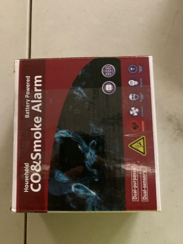 Photo 1 of 2 in 1 CO & Smoke Detectors, Carbon Monoxide Detector,with 9V Battery,Digital Display, Smoke Detector Carbon Monoxide Detector Combo,Alarm for Home or Office,Easy to Install