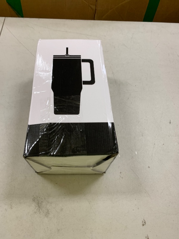 Photo 1 of 40 oz Shiny Tumbler with Handle and Straw,Stainless Steel Tumbler with Lid and Straw,Insulated Travel Mug(Cold for 34 Hours),Water Bottle for Iced Tea,Coffee (Yellow)