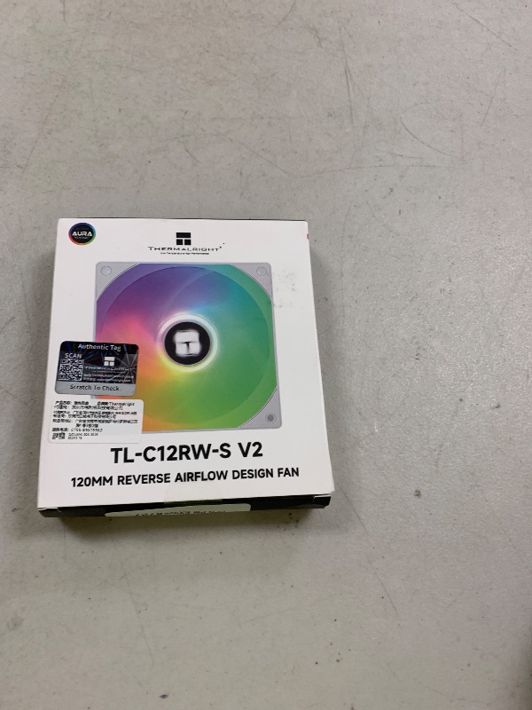 Photo 1 of Thermalright TL-C12RW-S V2 CPU Fan 120mm ARGB Case Cooler Fan, 4pin PWM Connector Silent Computer Fan with S-FDB Bearing Included,up to 1500RPM Cooling Fan(White ARGB)