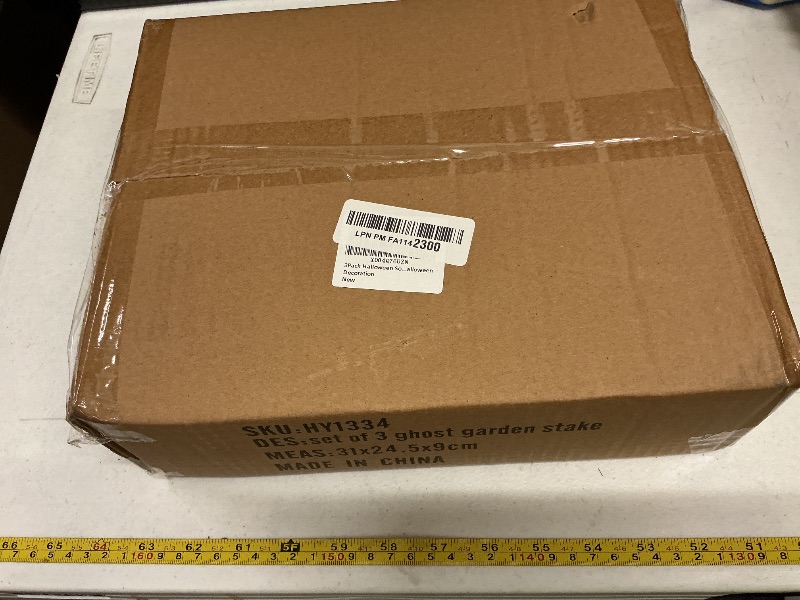 Photo 1 of 3Pack Halloween Solar Pathway Lights Ghost Stake Lights, Solar Powered Outdoor Decor for Yard, Lawn, Party & Halloween Decoration