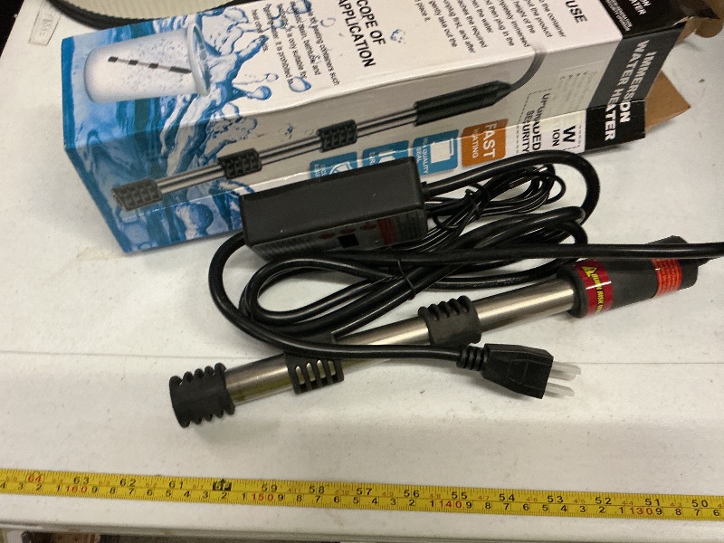 Photo 1 of 2000W Immersion Water Heater, Portable Bucket Heaters with Stainless-Steel Guard, Thermostat & Digital LCD Thermometer, Submersible Water Heater for Pool, Bathtubs, Camping, Heats 5 Gallons in Minutes