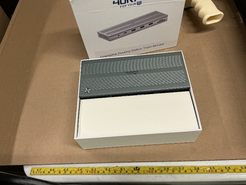 Photo 1 of 4URPC Laptop Docking Station Triple Display with 120W Power Adapter, Displaylink Docking Station 3 Monitor for MacBook/Mac mini M4, Windows(3 HDMI, 5 USB, Ethernet, SD/microSD)