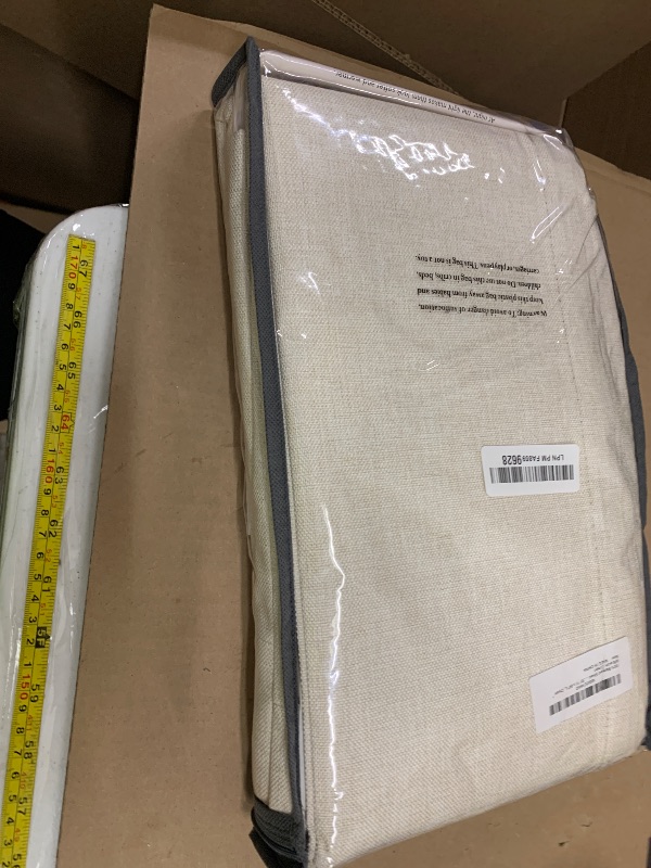 Photo 1 of 100% Blackout Shield Linen Blackout Curtains for Bedroom 84 Inches Long, Back Tab/Rod Pocket Living Room Drapes, Thermal Insulated Blackout Curtains 2 Panels Set, 50" W x 84" L, Cream