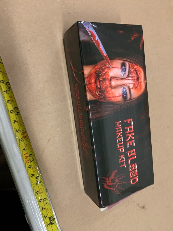 Photo 1 of 3PCS Halloween Fake Blood Kit, 2.03oz Fake Blood Spray and 2.03oz Dripping Blood and 1.06oz Coagulated Gel Blood, Realistic Washable Fake Blood Makeup for Zombie Vampire Monster Cosplay & Dress Up