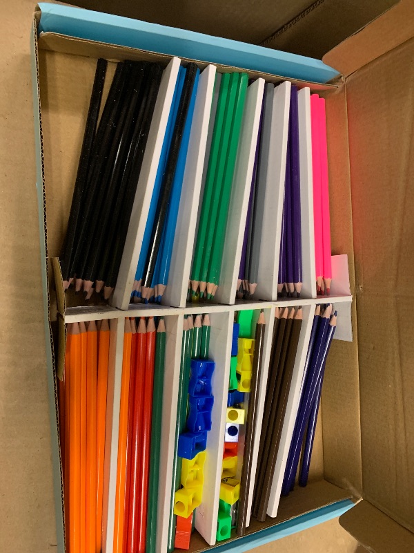 Photo 1 of 240 Count Colored Pencils Bulk for Classrrom, Color Pencils for Kids in 12 Vibrant Colors, Pre-sharpened Coloring Pencils Set Plus 24 Sharpeners, Bulk Pack Colored Pencils for Back to School Supplies