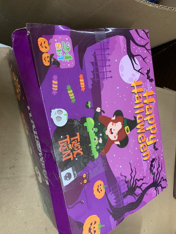 Photo 1 of 168 PCS Halloween Party Favors 24 Pack Prefilled Small Plastic Witch Cauldron Toys in Bulk Halloween Prizes Gifts Miniatures for Kids Trick or Treat,Halloween Miniatures Novelty Toys