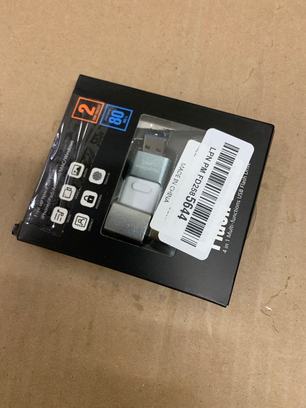 Photo 1 of 256GB Flash Drive for iPhone Photo Stick,Thumb Drive USB Stick High Speed Transfer USB Drives External Picture Video Storage Memory Expansion for iPhone/iPad/PC (Blue)