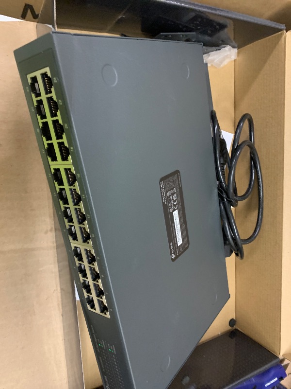 Photo 3 of TP-Link 24 Port Gigabit Ethernet Switch Desktop/ Rackmount Plug & Play Shielded Ports Sturdy Metal Fanless Quiet Traffic Optimization Unmanaged (TL-SG1024S)