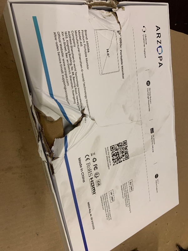 Photo 1 of Portable Monitor Kickstand, 14.0" Ultra Slim Portable Laptop Monitor FHD 1080P External Display with Dual Speakers Second Screen for Laptop PC Phone Xbox PS4/5 Switch-A1S