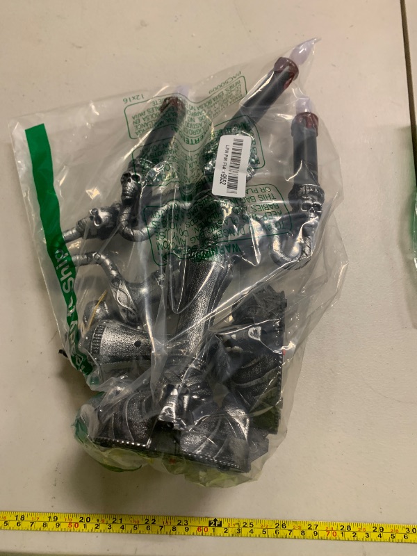 Photo 1 of [ Extra Large ] 2 Pack Halloween Candelabra with LED Flame Less Candles Holder Battery Operated Flickering Lights Skull Candles for Halloween Decorations Indoor Home Table Party Haunted Mansion Decor