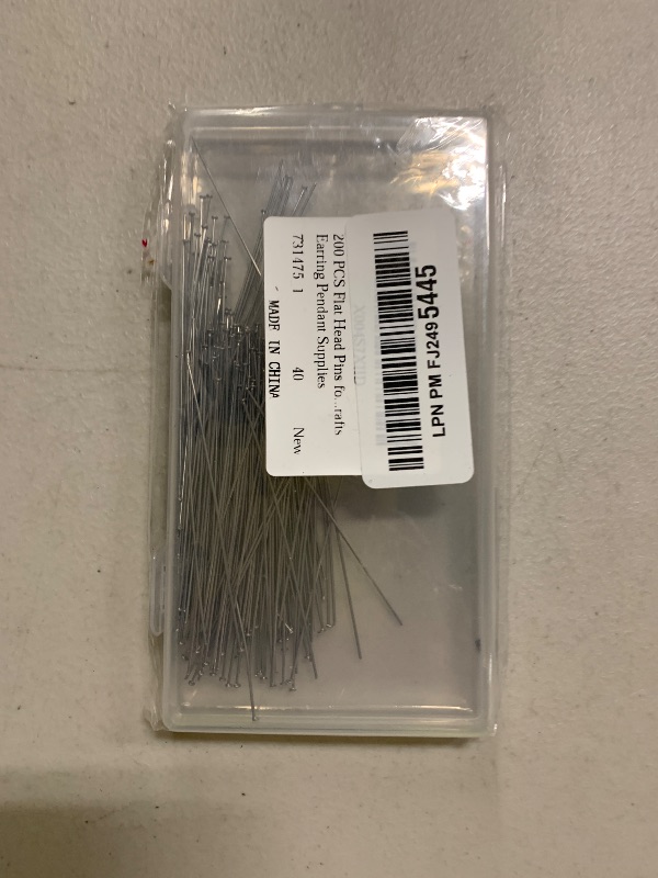 Photo 1 of 200 PCS Flat Head Pins for Jewelry Making, Stainless Steel Head Pins Long 70mm/2.75inch Silver Jewelry Pin, Metal End Headpins Long Flat Pin Jewelrys Findings for DIY Crafts Earring Pendant Supplies