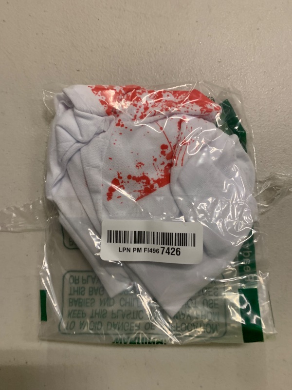 Photo 1 of 2Pairs Halloween Bloody Stockings Women's High Socks for Cosplay - Vivid Horror Blood Stained Thigh High White Knee Socks for Party, Nurse, Zombie Decoration Costume