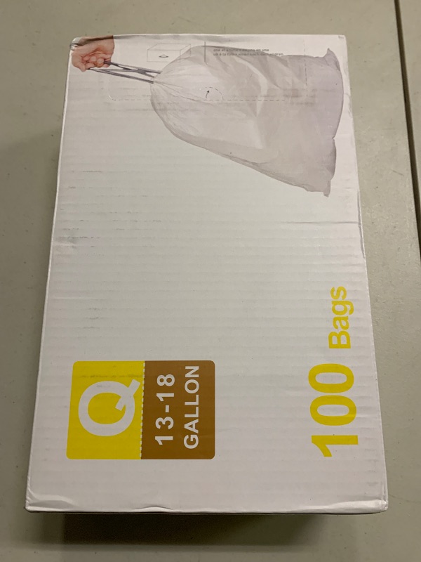 Photo 1 of 18 Gallon Heavy Duty Compactor Kitchen Trash Bags 1.2 Mil THICK 100 Count with Reinforced Drawstring | Perfect Fit for 18 Gallon & Most Kitchen Compactors | Tear & Leak Resistant