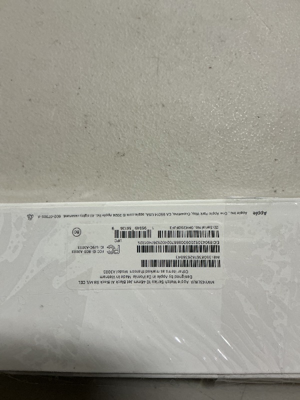 Photo 1 of *LOCKED** Apple Watch Series 4 [GPS + Cellular 46mm case] Smartwatch with Jet Black Aluminum Case with Black Sport Band - M/L. Fitness Tracker, ECG App, Always-On Retina Display, Water Resistant