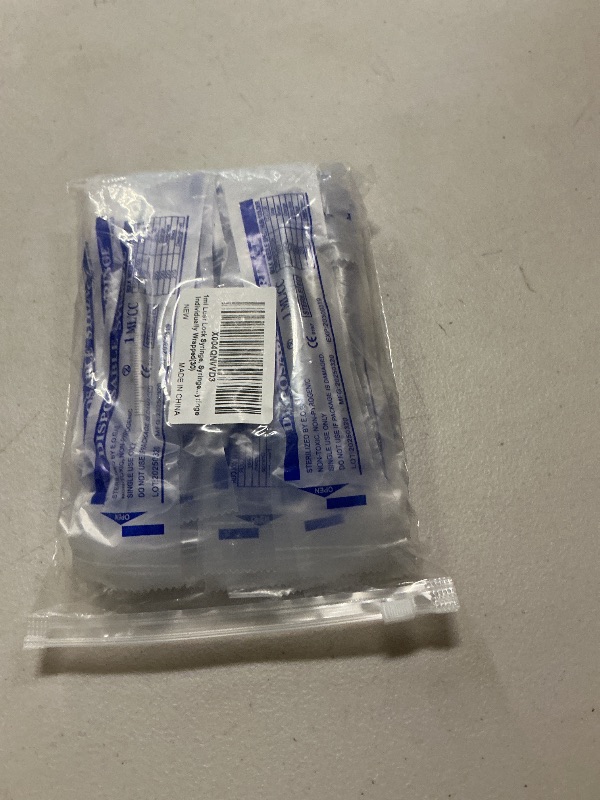 Photo 1 of 1ml Luer Lock Syringe, Syringes Without Needle, Disposable Syringe Individually Wrapped(30)