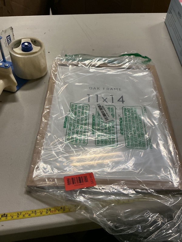 Photo 1 of 11x14 Picture Frame, Solid Oak 11x14 Photo Frame with Mat to 8x10, 14x11 Natural Oak Wood Frames for Wall, Set of 1