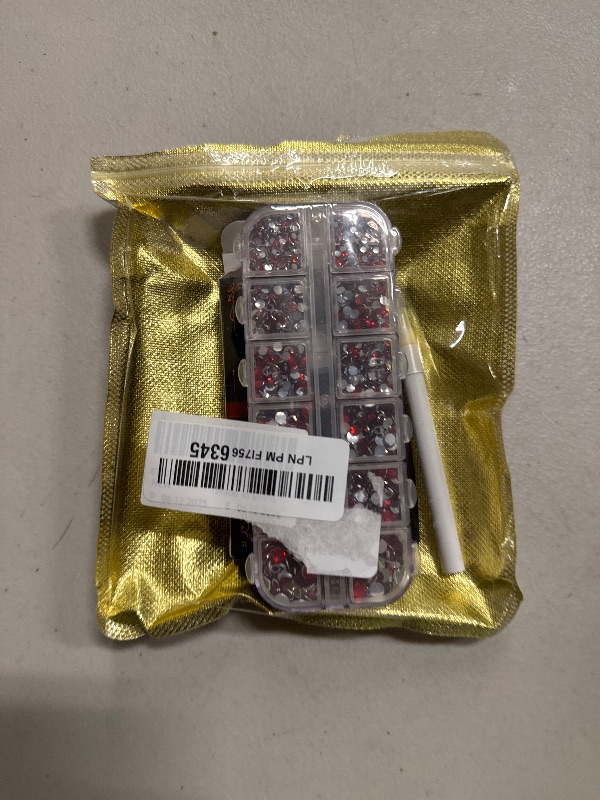 Photo 1 of 6100Pcs Resin Red Rhinestones for Bedazzling with 2Pcs 10ml B7000 Jewelry Glue, 1 Box Flatback Gems Crystals Diamonds for Makeup Crafting Nail Art