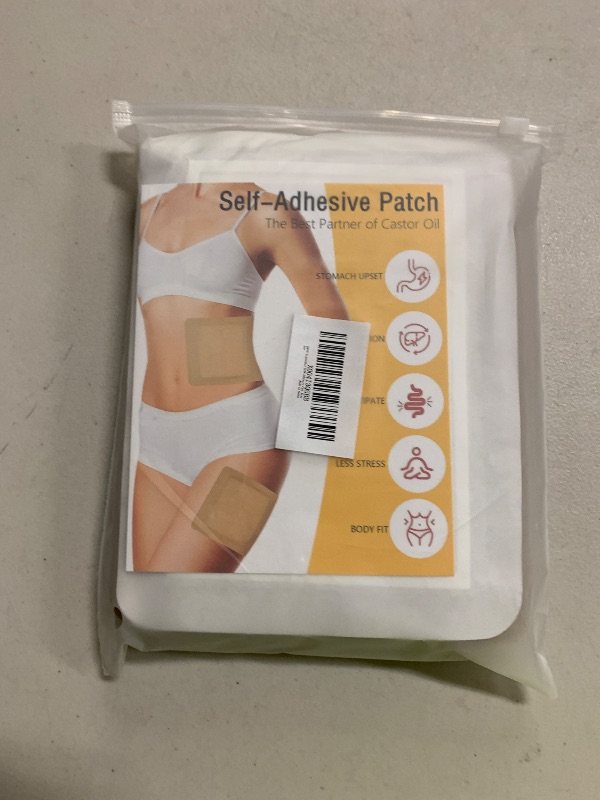 Photo 1 of 20 Pack Disposable Castor Oil Pack Wrap for Stomach, 8 x 6 inches Castor Oil Patch Organic Cotton, Self-Adhesive, Anti Leakage, No Wash Portable Pad Kits for Men Women for Home Travel