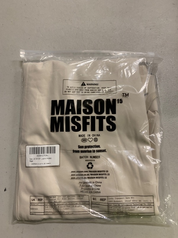 Photo 1 of 26"/28"/30" Inseam Womens Wide Leg Sweatpants Petite High Waist Summer Pants UPF50 Lightweight Beach with Pocket Split Leg Beige