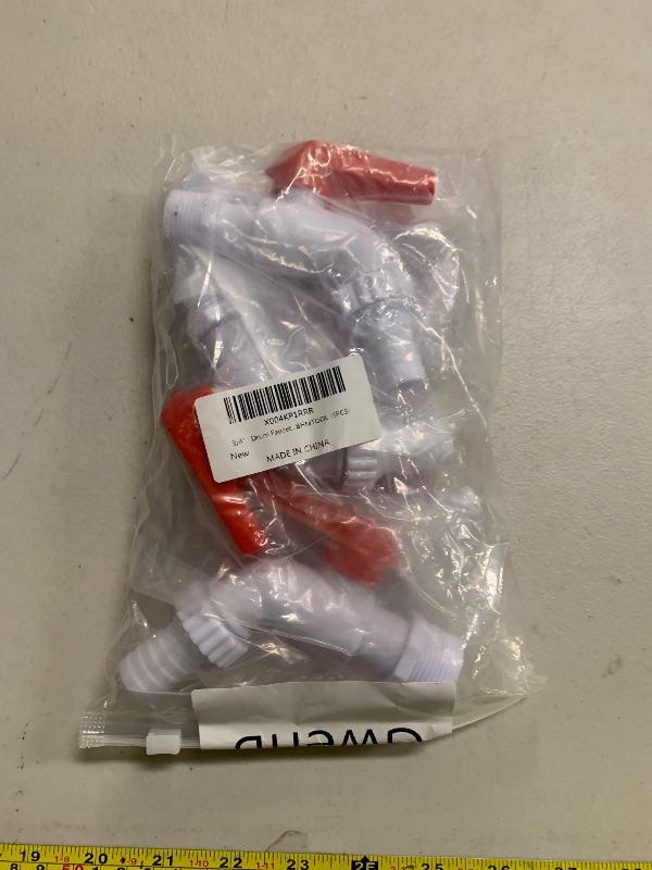 Photo 1 of 3/4” White Outdoor Water Tap PP Garden Faucet for Bathroom Washing Machine Single Handle Water Tap by GWENBHMTOOL (6PCS)