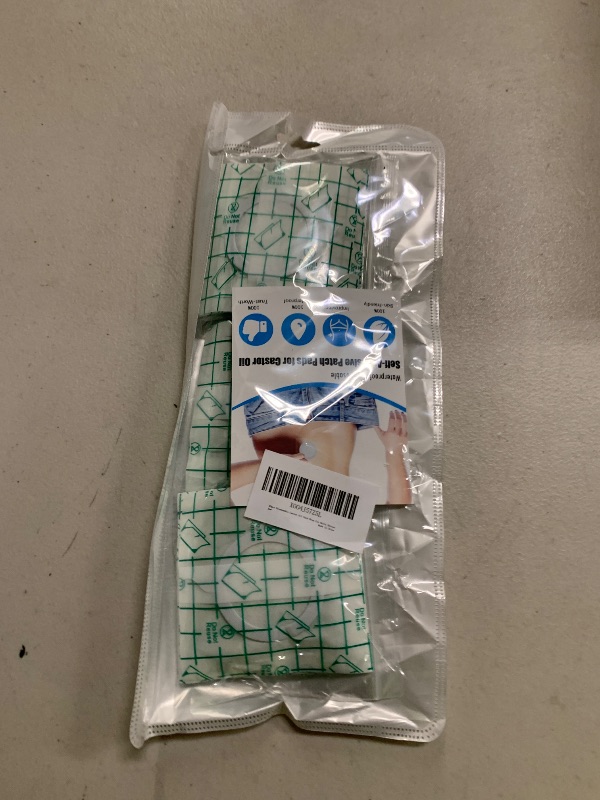 Photo 1 of 30pcs Disposable Castor Oil Pack Wrap for Bully Button, PU film Transparent Patches Organic Cotton , Self-Adhesive Wrap Pads, Portable Anti Leakage Castor Oil Packs Kit(No Oil?