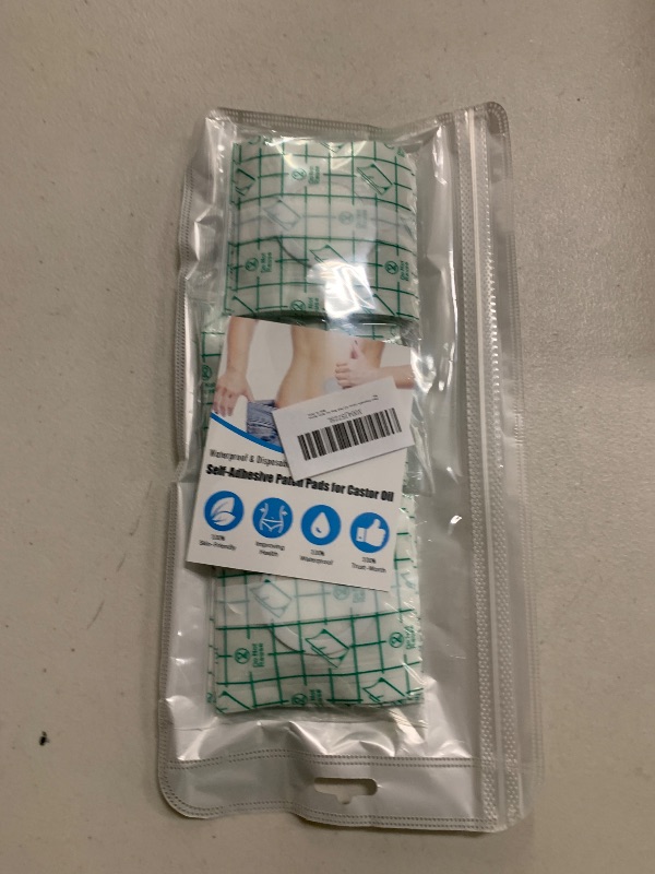 Photo 1 of 30pcs Disposable Castor Oil Pack Wrap for Bully Button, PU film Transparent Patches Organic Cotton , Self-Adhesive Wrap Pads, Portable Anti Leakage Castor Oil Packs Kit(No Oil?