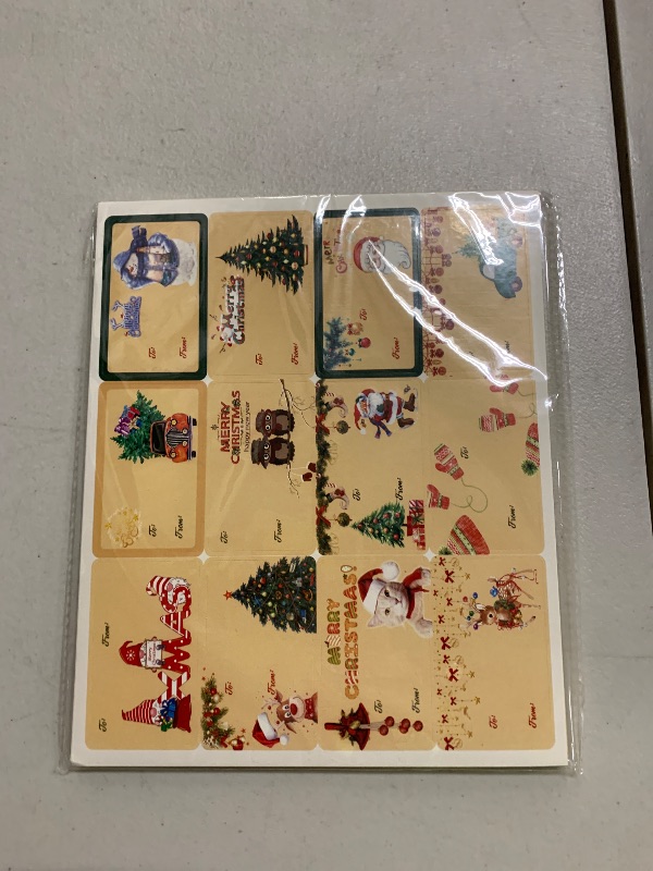 Photo 1 of 432pcs Christmas Gift Tags Stickers Christmas Gift Tags Self Adhesive Stickers, Gift Tags for Christmas Presents Christmas to from Stickers for Gifts Tag Stickers
