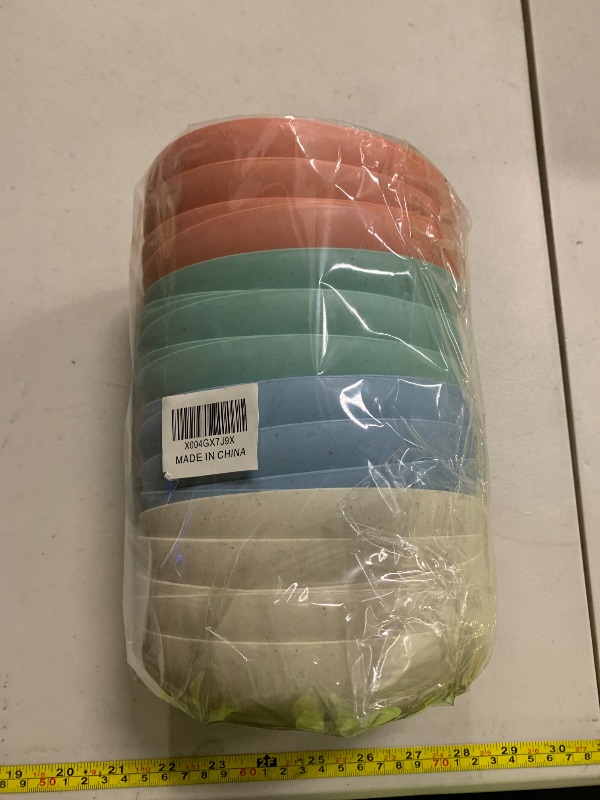 Photo 1 of 24 Pcs Cat Whisker Fatigue Bowl, Small Shallow Pet Dishes, Wide Plates for Wet Food, 5.5 Inch Wheat Straw Bowls for Kittens and Short Legged Cats