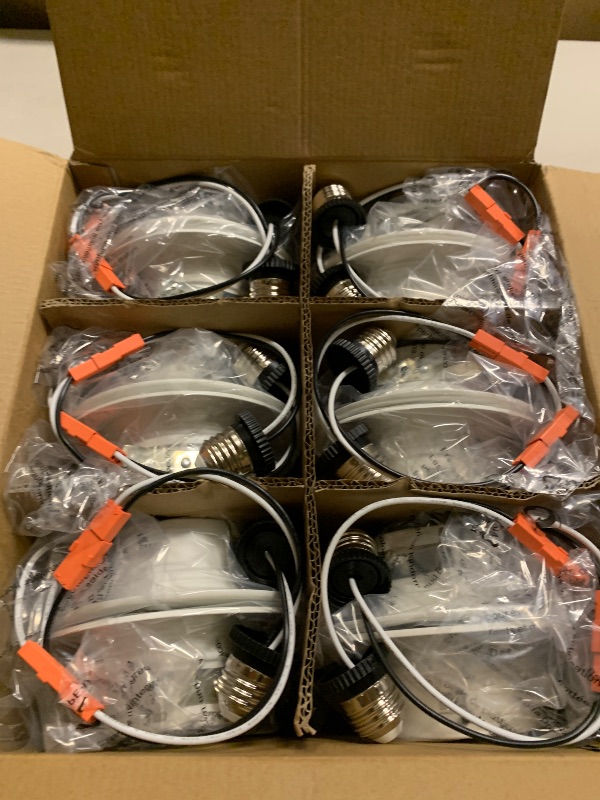 Photo 1 of 12 Pack 4 Inch LED Can Lights Retrofit Recessed Lighting, 5CCT 4 Inch Recessed Downlight Selectable 2700K-6000K Dimmable, 9W 630LM Recessed Lights with Metal Smooth Trim- ETL and Energy Star Certified