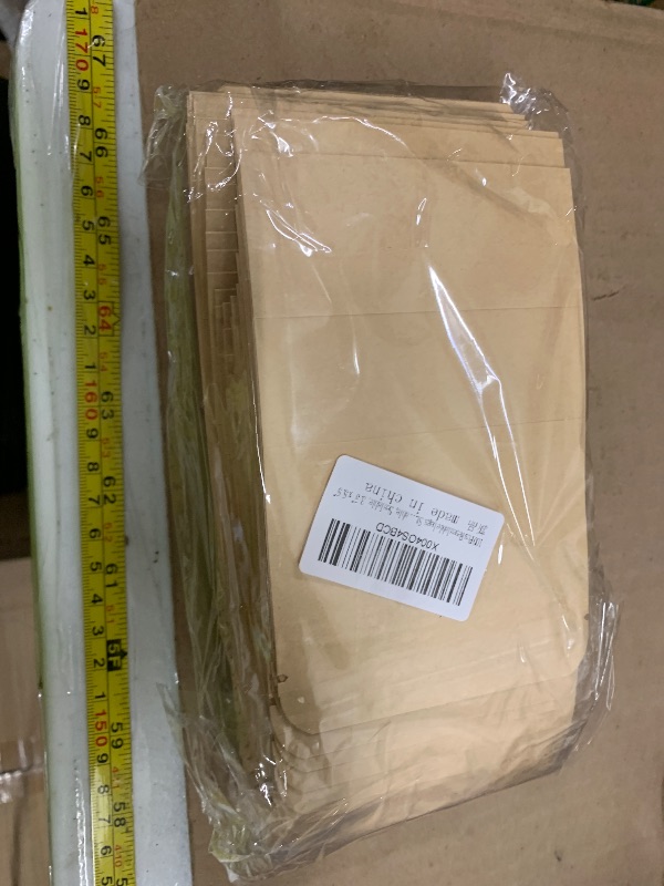 Photo 1 of 100 Pcs Resealable bags,Stand Up Kraft Paper Bags with Matte Window, Zip Lock Food Storage Bags for Packaging Products, Reusable, Sealable Bag for Packaging, 3.5" x 5.5"