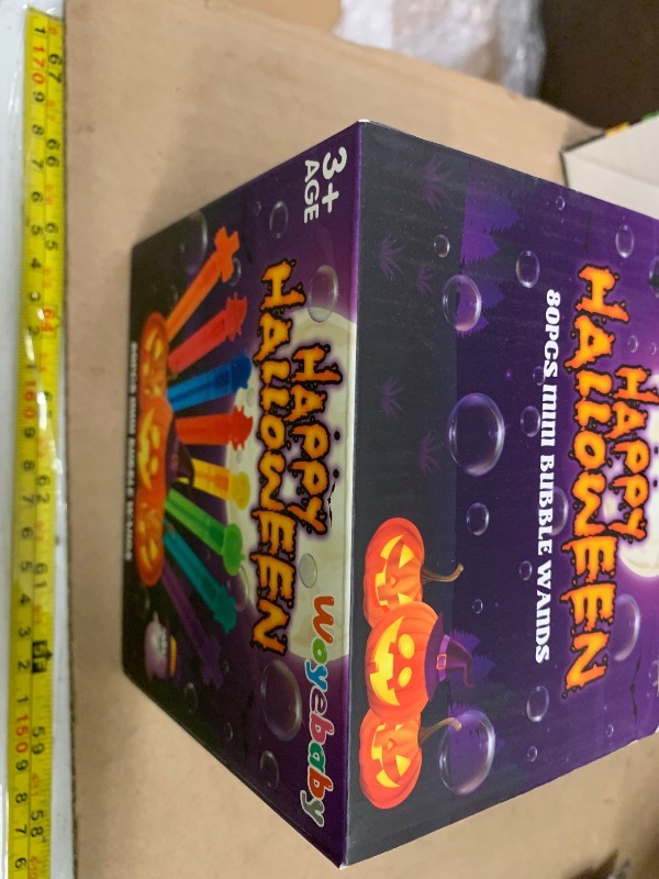 Photo 1 of 80PCS Halloween Mini Bubble Wands Party Favor for Kids, Bubble Wands Bulk, Bulk Halloween Party Favors for Pinata Fillers, Classroom Rewards, Goodie Bag Stuffers,Halloween Gifts for Boys Girls Age 3+