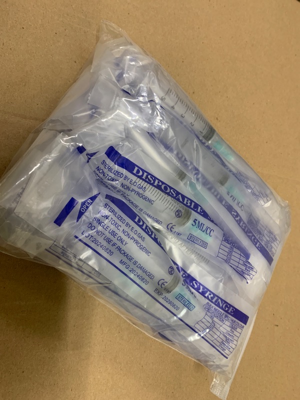 Photo 1 of 5ml Syring with Needle,21G 1.5 Inch Needle,25 Pack individually packaged