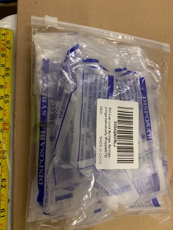 Photo 1 of 60ml Luer Lock Syringe, Syringes Without Needle, Disposable Syringe Individually Wrapped(4)