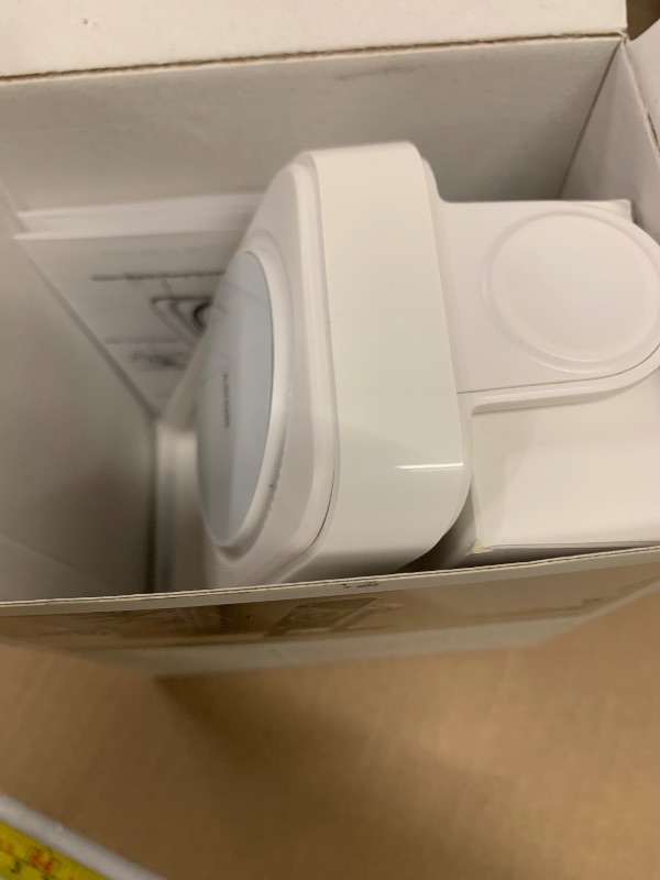 Photo 1 of 3 in 1 Charging Station for iPhone, Magsafe Wireless Charger with Cooling Fan for iPhone 16 15 14 13 12 Series & Apple Watch Charger 10/Ultra 2, Wireless Charging Station for AirPods 4/3/Pro/Pro 2