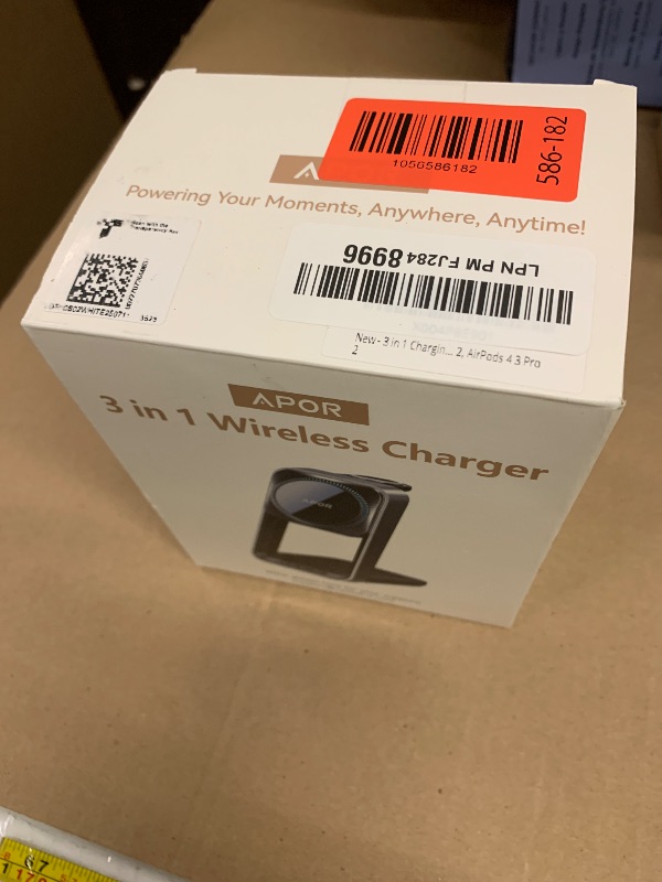 Photo 1 of 3 in 1 Charging Station for iPhone, Magsafe Wireless Charger with Cooling Fan for iPhone 16 15 14 13 12 Series & Apple Watch Charger 10/Ultra 2, Wireless Charging Station for AirPods 4/3/Pro/Pro 2