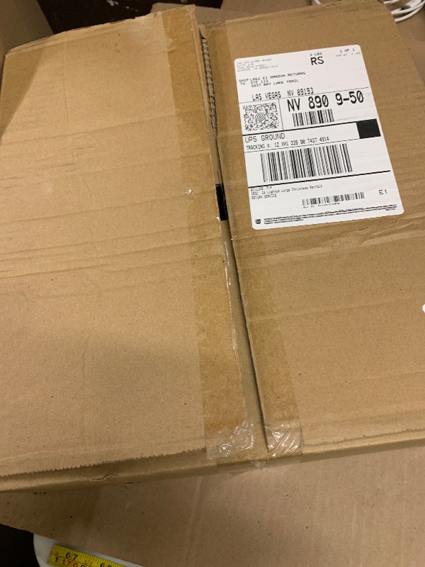 Photo 1 of 24" Lighted Large Christmas Norfolk Pine Wreath with 50 Warm White Lights, 8 Modes, Timer, Real Touch 85 Branch Tips, Battery Operated Christmas Door Wreath for Wall Window Home Indoor Outdoor Decor