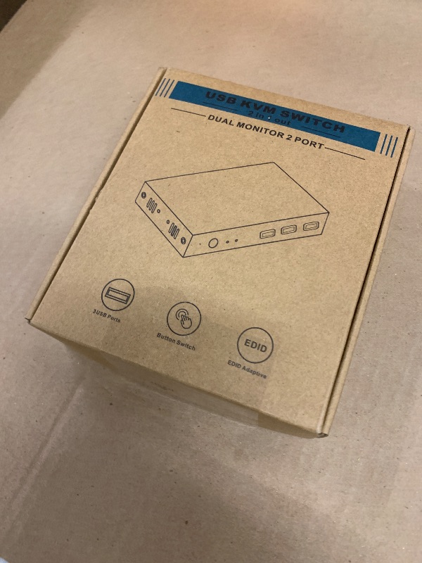 Photo 1 of 8K@60Hz Displayport KVM Switch 2 Monitors 2 Computers USB 3.0, 4K@240Hz KVM Switch Displayport with 3 USB 3.0 Ports Sharing Keyboard and Mouse, Printer/Scanner, Desktop Controller