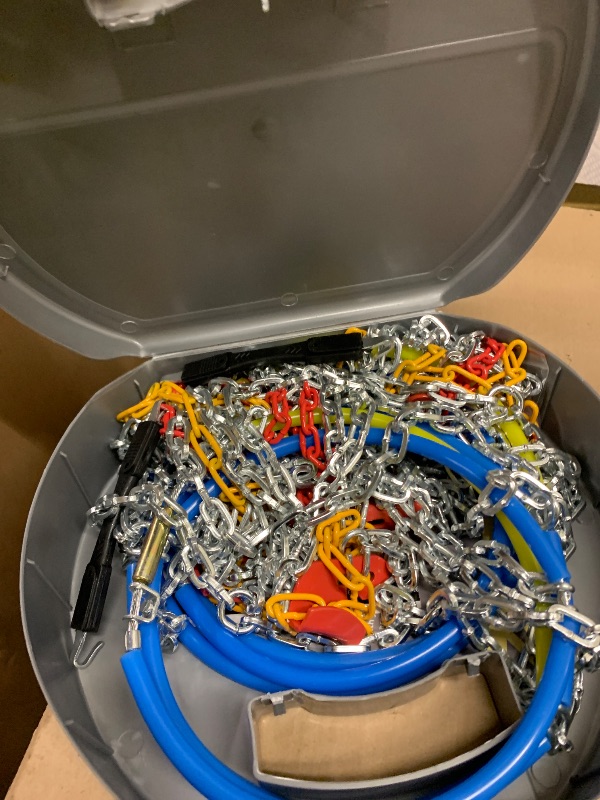 Photo 1 of 2 PCS Snow Chains for Car, SUV, Pickup and Truck, Compatible with Tire Width 205 215 225 235 245 255 265 275 285 MM (KN130)