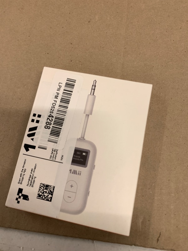 Photo 1 of 1Mii SafeFly Dual | Bluetooth 5.3 Adapter Bluetooth Transmitter w/Screen for Wireless Headphones, Wireless Audio Transmitter Use with 3.5 mm Audio Jack on Airplanes/Gym/TVs-Transmitter Only
